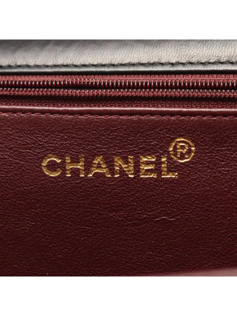 Chanel Shoulder Bag Quilted Push Lock Black Lambskin Chain